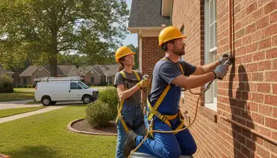Emergency plumber repairing a leak in Memphis, TN for fast plumbing repair service