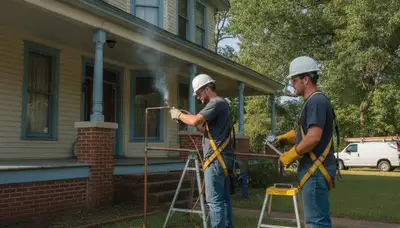 Emergency plumber repairing a leak in Memphis, TN for fast plumbing repair service