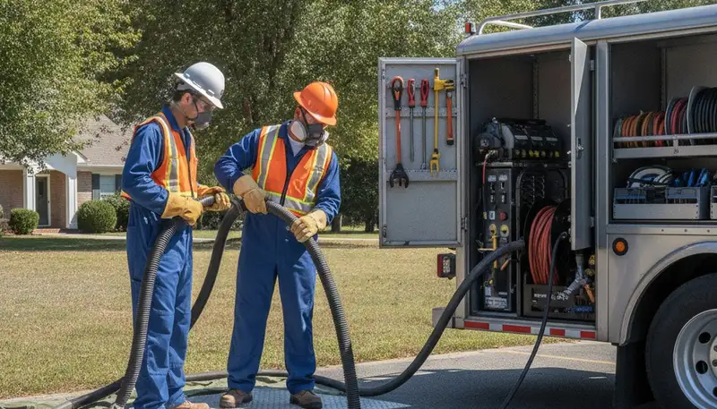 Septic tank cleaning service in Memphis, TN for residential plumbing maintenance
