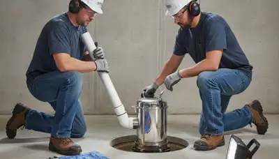 Memphis, TN plumber installing a sump pump to protect basement and crawl space from flooding